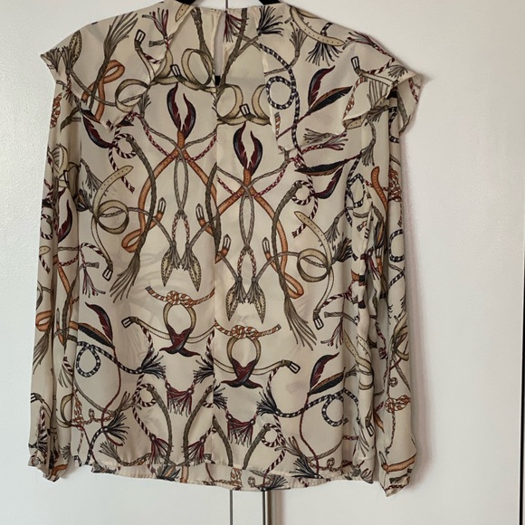 Zara Patterned Blouse with Layered Collar - Picture 4 of 4